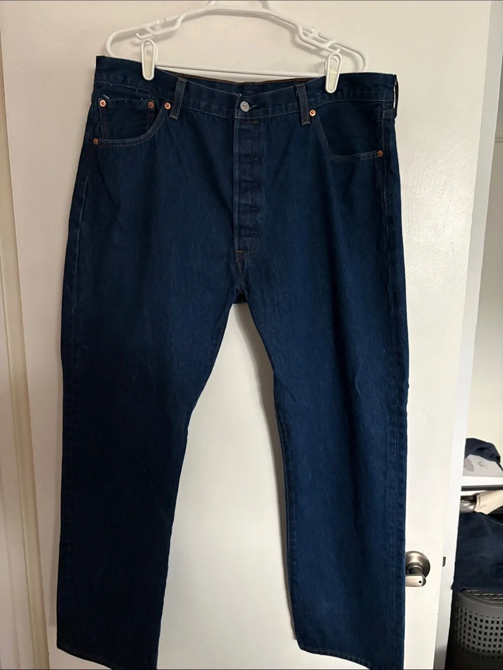 Levi's Men’s Straight Dark Blue Denim Jeans